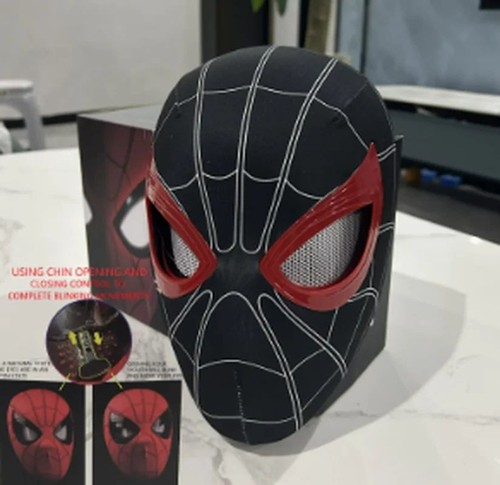 Maschera spiderman nera - spiderman, adulti
