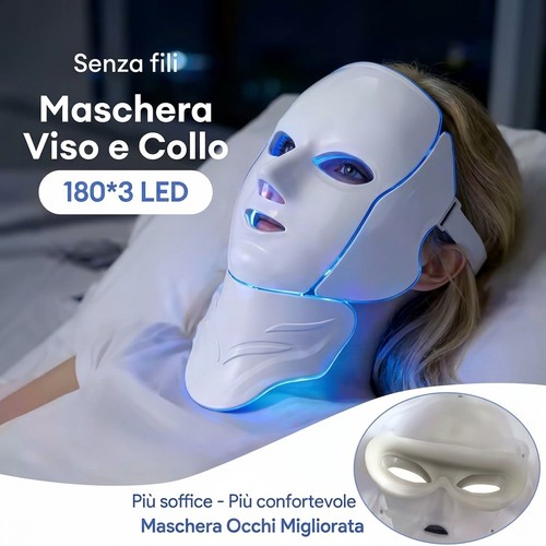 Maschera led viso collo 120 - maschera,