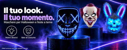 Maschera horror led - maschera, stile