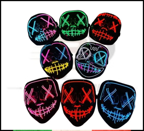Maschera led luminosa - maschera,