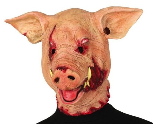 Maschera maiale insanguinato